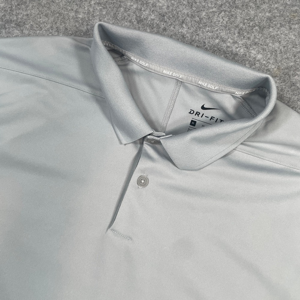Nike Mens Golf Dri-FIT Polo Shirt XL Gray Short Sleeve Recycled Polyester
